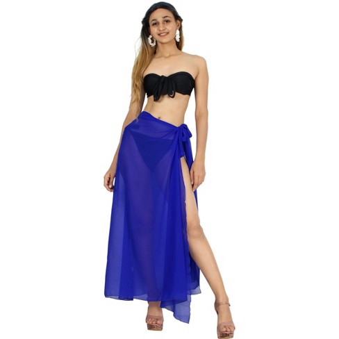 HAPPY BAY Women's Holiday Long Semi Sheer Sarong Swimwear Cover Up Summer Vacation Skirts Split Wrap Skirt Bikini Cover-Ups - image 1 of 4