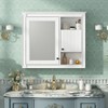 KWPZQEB Bathroom Wall Cabinet, Over The Toilet Space Saver Storage Cabinet, Medicine Cabinet with Door and Adjustable Shelves for Bathroom, White - 3 of 4