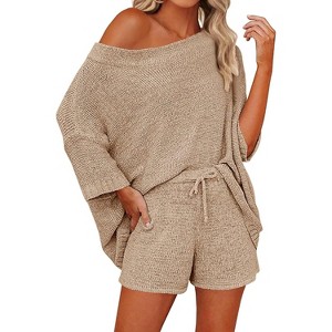 Imily Bela
Women's 2-Piece Set Off-Shoulder Knit Sweater and Shorts Casual Outfit - 1 of 4