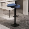 KTMBDW Modern Bar Stools Set of 2, Adjustable Linen Upholstered Swivel Bar Stools, Bar Chairs with Hidden Storage for Kitchen Island - 3 of 4