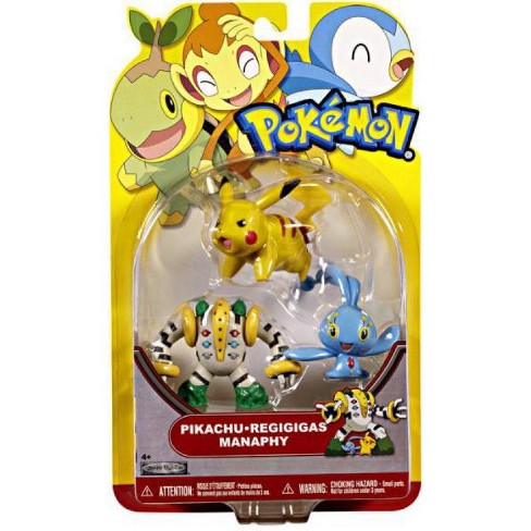 Pokemon Heartgold And Soulsilver Series 18 Pikachu Regigigas And Manaphy Figure 3 Pack