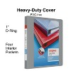 1" Staples Heavy-Duty View Binder with D-Rings Gray 976033 - 2 of 4