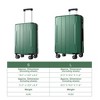 3/2/1pc Luggage Sets, Hardside Spinner Lightweight Suitcase with TSA Lock 20''/24''/28'' 4M -ModernLuxe - 3 of 4