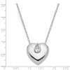 Black Bow Jewelry Sterling Silver & CZ Missing You Heart Ash Holder Necklace, 18 Inch - 3 of 4