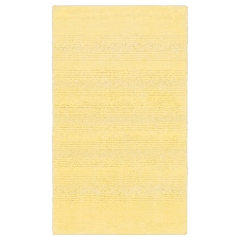 24"x40" Nylon Washable Bathroom Rug Yellow - Garland Rug: Machine Made ...
