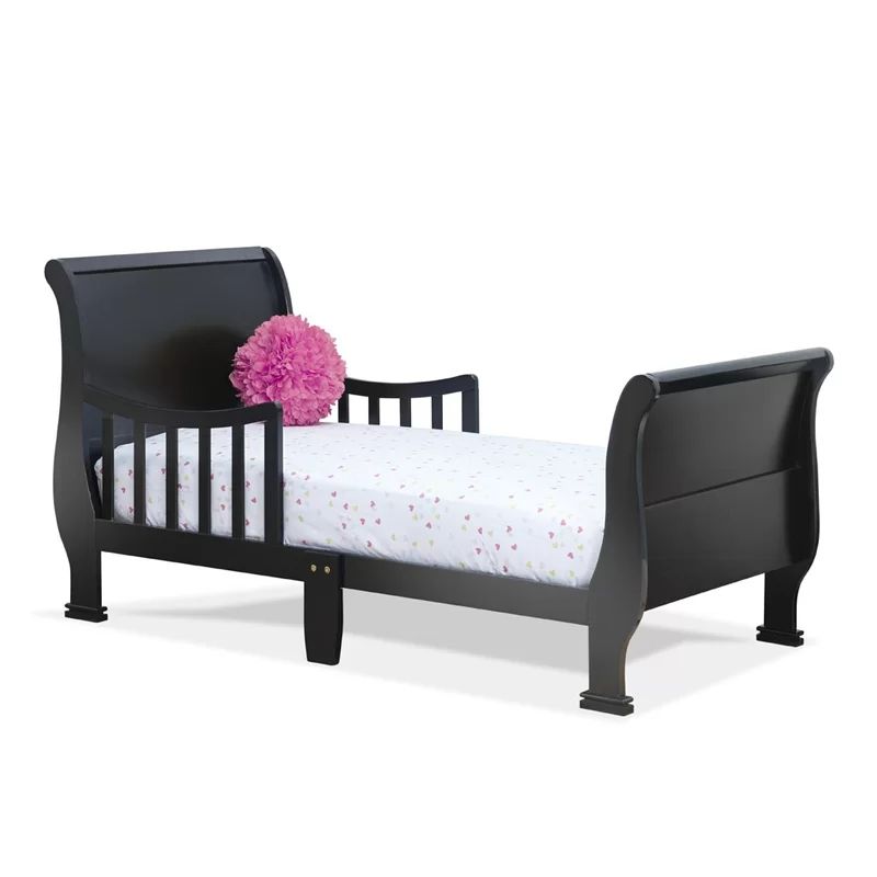 Orbelle Classic Sleigh Solid Wood Toddler Bed, 1 of 3