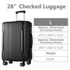 YONWAY 28" Checked-Large Hardshell Luggage, Lightweight Hardside Expandable Travel Laggage with TSA Lock and Spinner Wheel - 3 of 4