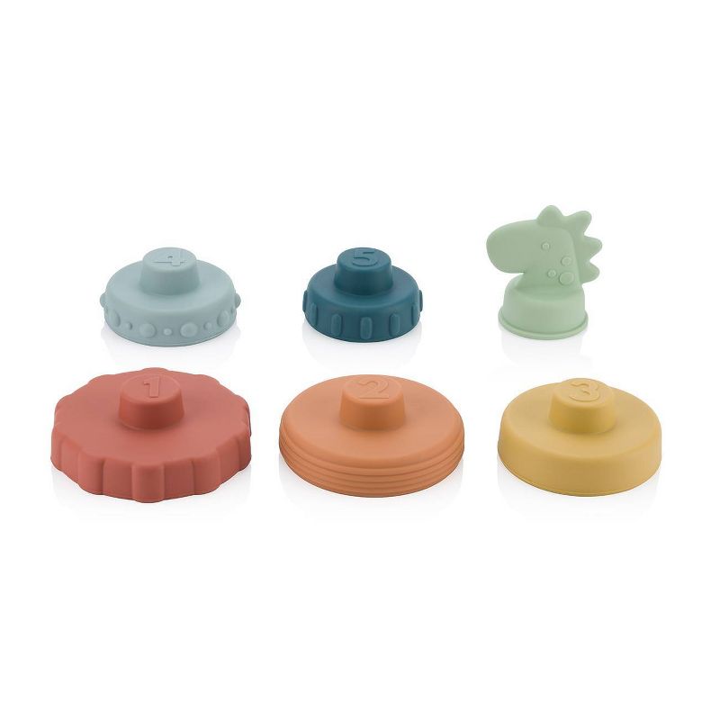 Itzy Ritzy Stacker Silicone Stacking and Baby Teething Toy, 3 of 8