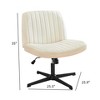 FONTOI Task and Office Chairs, Office Chair with Cross-Leg and Adjustable Height, Armless Swivel for Home Office, White, 25.9"*35"*25.5" - 2 of 4