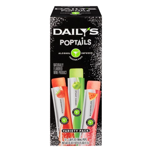 Daily's Poptails Alcohol Infused Freezer Pops Variety Pack - 12pk/100ml :  Target