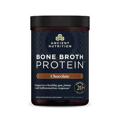 Ancient Nutrition Bone Broth Protein Powder - Chocolate - 17.8oz/20 Servings