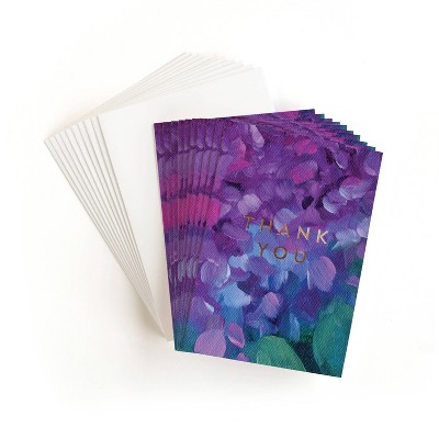 20ct Thank You Cards Foil Lilac