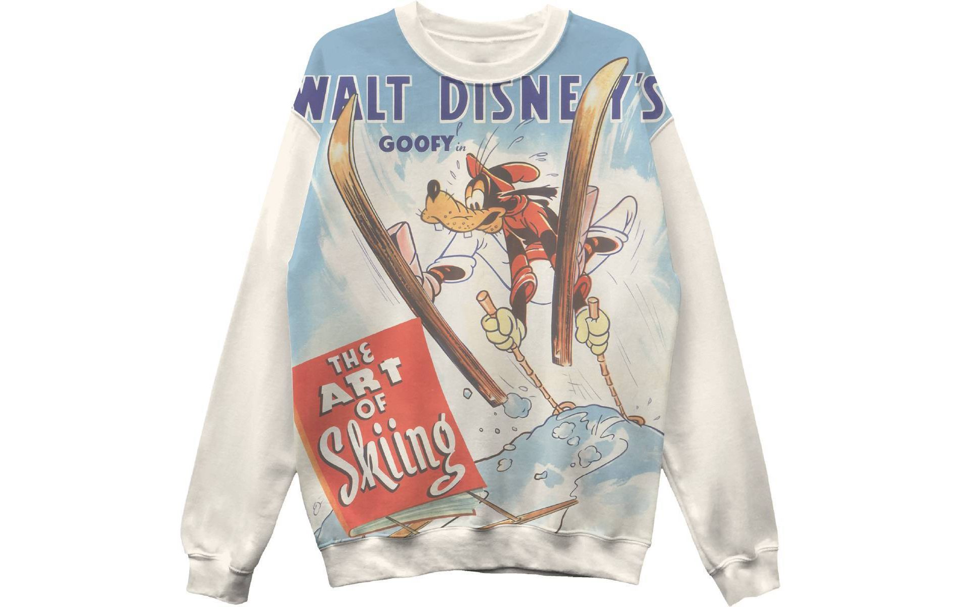 Men's Disney Goofy Fleece Crewneck Sweatshirt - Beige