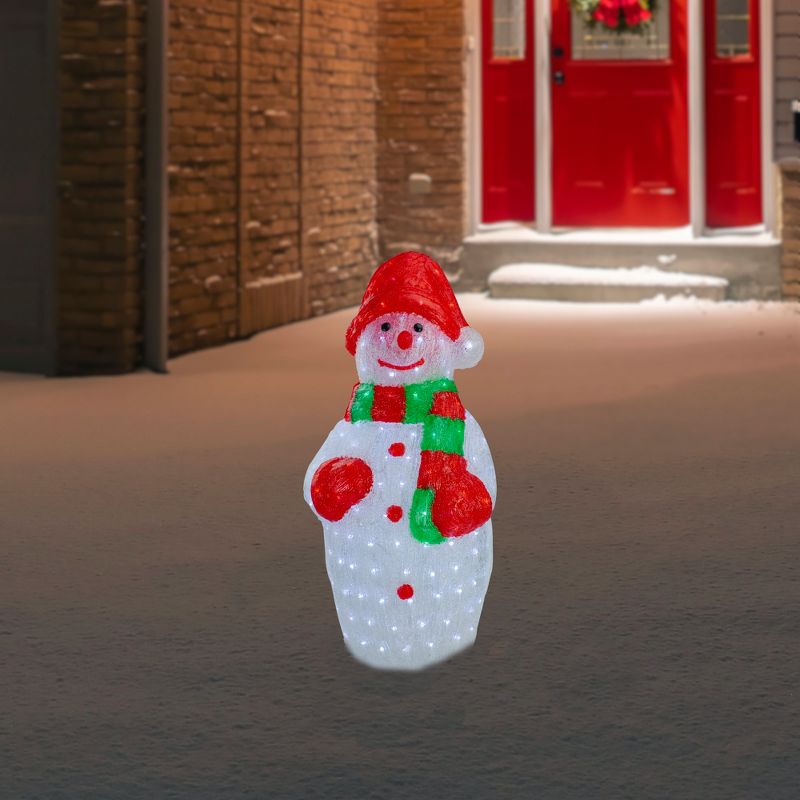 Northlight Lighted Commercial Grade Acrylic Outdoor Snowman Christmas Decoration - 34", 2 of 7