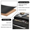 Hommpa Modern High Gloss LED Nightstand with 2 Drawers & Handle - 4 of 4