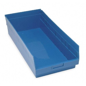 Quantum Storage Systems Economy Shelf Bin, Nesting, 23-5/8"W X 11-1/8"D X 6"H, (7) Divider Slots, Rear Hanglock, - 1 of 1