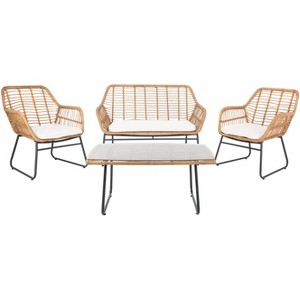 Roston 4Pc Living Set - Indoor/Outdoor - PAT9005 - Safavieh - 1 of 4