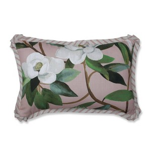 Shelby Rose Lumbar Throw Pillow - Pillow Perfect, Beige Pink Green