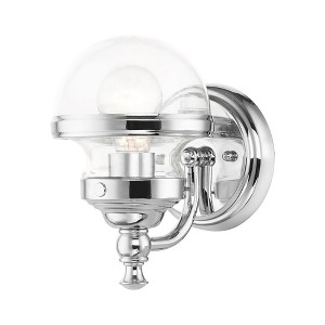Livex Lighting Oldwick 1 - Light Vanity in  Polished Chrome - 1 of 4