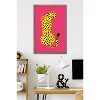Trends International Reinders: Animals - Yellow Cat (Cheetah) Framed Wall Poster Prints Barnwood Framed Version 22.375" x 34" - 2 of 4