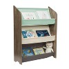 Honey-Can-Do Fabric Book Rack: Multicolor Decorative Bookshelf with 3 Open Shelves, Wood Composite Frame, 38" Height - 2 of 4