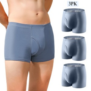 CARER 3pk Incontinence Boxer for Men Bladder Leak Protection Washable Reusable - 8oz Heavy Absorbency - 1 of 4