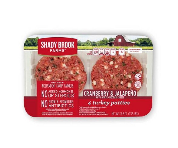 Shady Brook Farms Cranberry & Jalapeno with Cheese Turkey Patties - 4ct/18oz