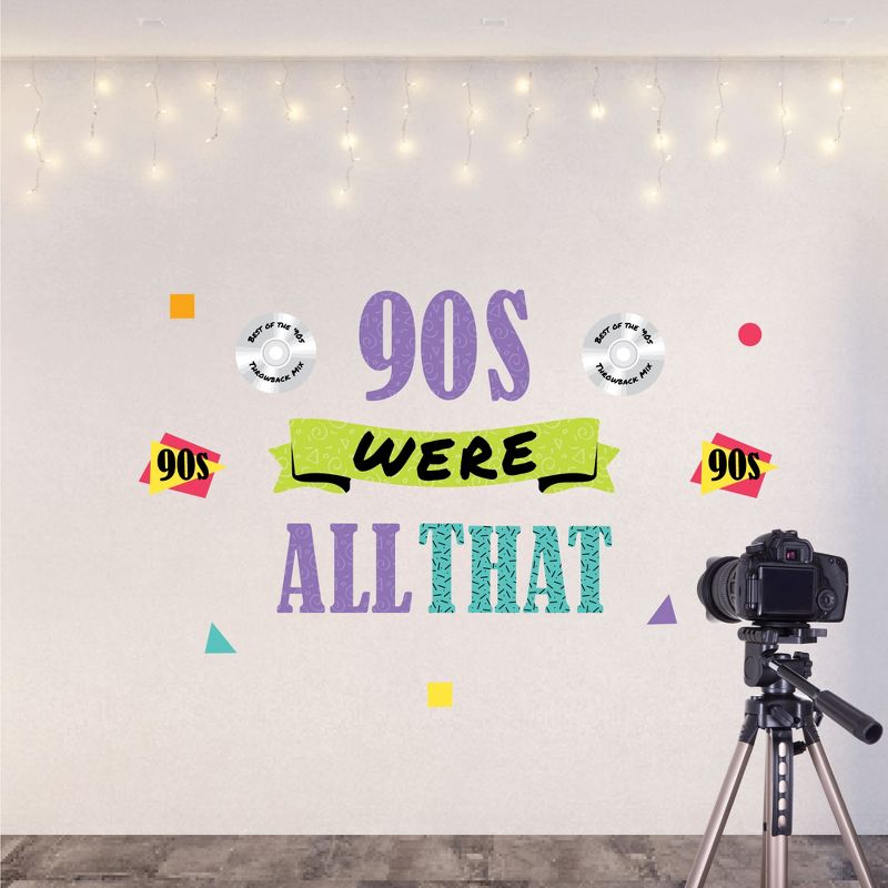 Big Dot of Happiness 90’s Throwback - Peel and Stick 1990s Party Decoration - Wall Decals Backdrop, 5 of 8
