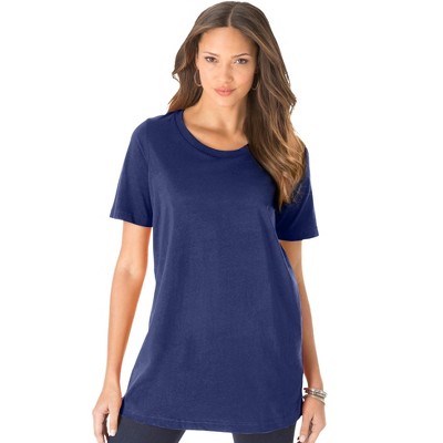 Roaman's Women's Plus Size Crewneck Ultimate Tee