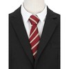 INSPIRE CHIC Men's Stripe Self-Tied Skinny Silk Slim Necktie for Graduation Wedding Party Uniforms 1Pc - 4 of 4