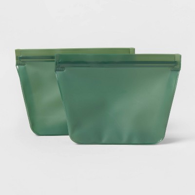 2pk Reusable Sandwich Bag Crisp Green - Room Essentials™