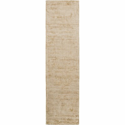 Hauteloom Quartz Patterned Sheen Beige Viscose Rug