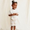 Goumikids Viscose + Organic Cotton Short-sleeve Biker Set, 10-12, boardwalk stripe - 4 of 4