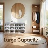 Shoe Bench with Cushion, Entryway Storage Bench with Padded Seat, 12 Compartments, Adjustable Shelves, 11.9 x 40.9 x 18.9 Inches - 3 of 4