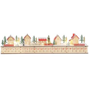 Aghana Digitals Wooden-Effect Christmas Advent Calendar with 24 Drawers, 15 LED Lights, Cordless - 1 of 4