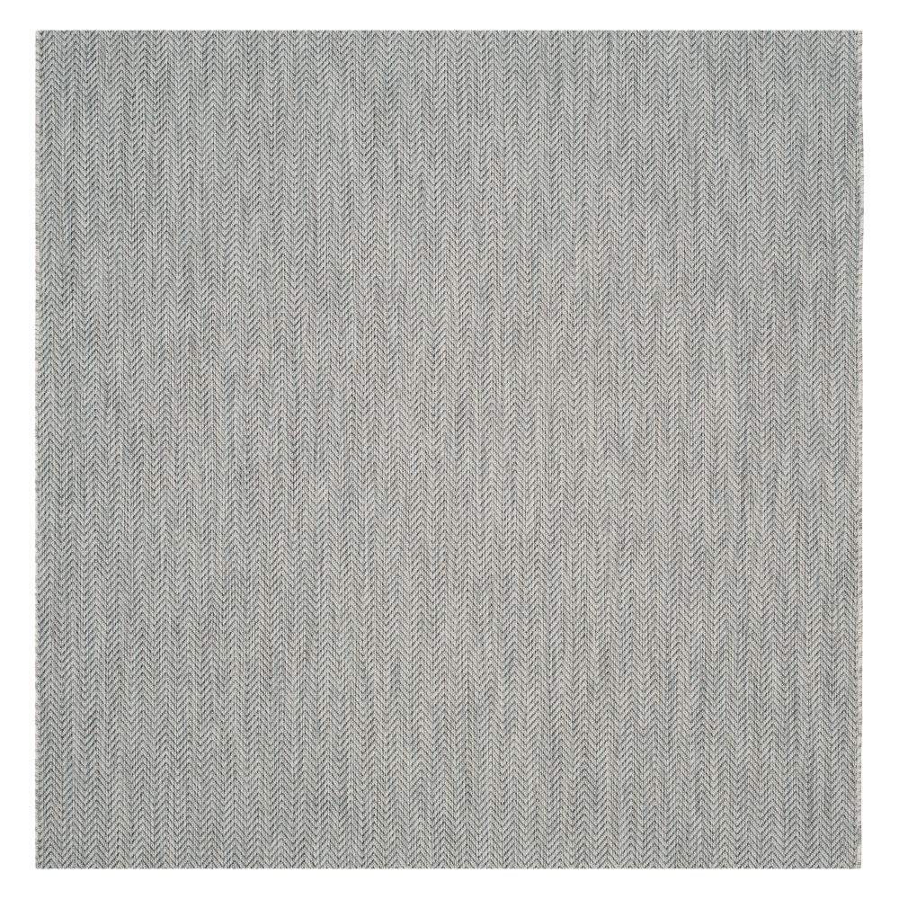  x 6'7in Square Positano Outdoor Rug Gray/Navy