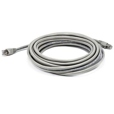 Monoprice Cat5e Ethernet Patch Cable - 25 Feet - Gray | Network Internet Cord - RJ45, Stranded, 350Mhz, STP, Pure Bare Copper Wire, 24AWG