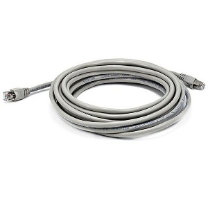 Monoprice Cat5e Ethernet Patch Cable - 25 Feet - Gray | Network Internet Cord - RJ45, Stranded, 350Mhz, STP, Pure Bare Copper Wire, 24AWG - 1 of 4