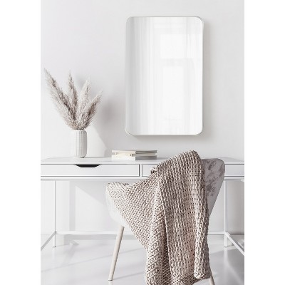 Zayda Sleek Silver Aluminum 20"x30" Minimalist Wall Mirror