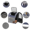 Unique Bargains Pet Backpack Transport Box for Cats and Small Dogs 13.39"x9.84"x16.54" Purple - 3 of 4