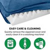 FurHaven Two-Tone Faux Fur & Suede Deluxe Chaise Lounge Orthopedic Sofa Dog Bed - Large, Marine Blue - 4 of 4