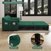 NicBex Pull Out Sofa Bed,Modern Convertible Sleeper Loveseat Sofa with Side Storage,Velvet 2-Seater Couch for Living Room, - 4 of 4