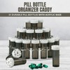 MEDca Monthly Pill Bottle Organizer – 31 Full-Size Numbered Bottles with Child-Proof Lids and Clear Rack for Daily Medications - 2 of 4