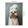 Amanti Art Spa Day Pooch by Mowzu  Framed Canvas Wall Art - 3 of 4