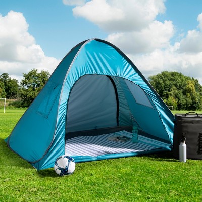 Blue 2-Person Pop-Up Beach Tent with Carry Bag
