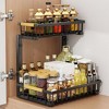 Slide Out Under Sink Storage Shelves, Two Tier Pull Out Kitchen Bathroom Organizers and Storage, Pull Out Cabinet Organizer - 3 of 4
