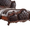 Acme Furniture California King 93" Picardy Bed Synthetic Leather/Honey Oak Finish - 3 of 4