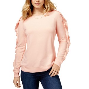 maison Jules Womens Ruffled Sweatshirt - 1 of 1