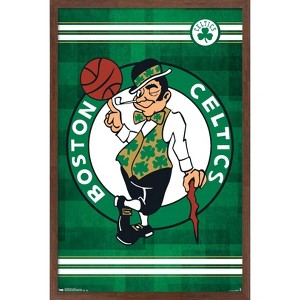 Trends International NBA Boston Celtics - Logo 14 Framed Wall Poster Prints - 1 of 4