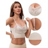 INSPIRE CHIC Women's Lace Wave Trim Cami V-Neck Vest Adjustable Spaghetti Strap Bulit in Bra Cropped Camisoles - 3 of 4